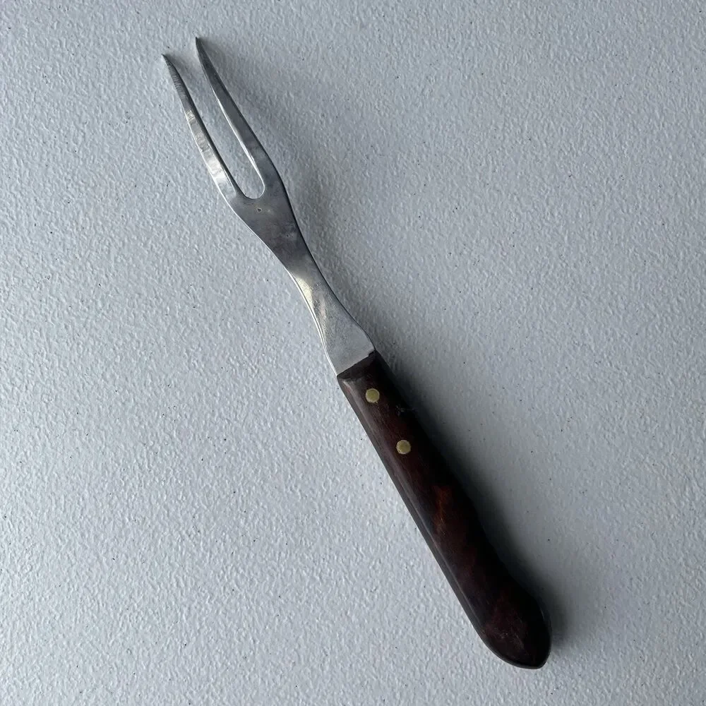 Vintage Carving Fork Made in USA Stainless Steel 9